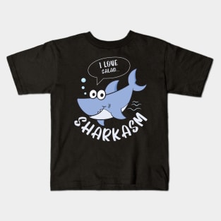 Sharkasm I Love Salad Kids T-Shirt